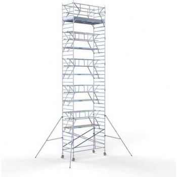 Rolsteiger Standaard 135x305 12,2m werkhoogte carbon vloer + dubbele voorloopleuning