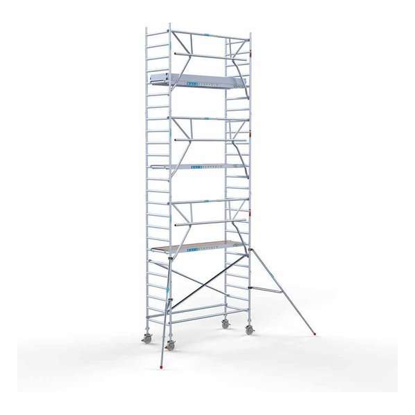Rolsteiger Standaard 90x250 8,2m werkhoogte carbon vloer + enkelzijdig voorloopleuning Rolsteiger Standaard 90x250 8,2m werkhoogte carbon vloer + enkelzijdig voorloopleuning