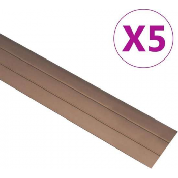 vidaXL Vloerprofielen 5 st 90 cm aluminium bruin