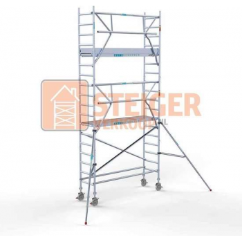 Rolsteiger Standaard 75x250 6,2m werkhoogte carbon vloer + enkele voorloopleuning