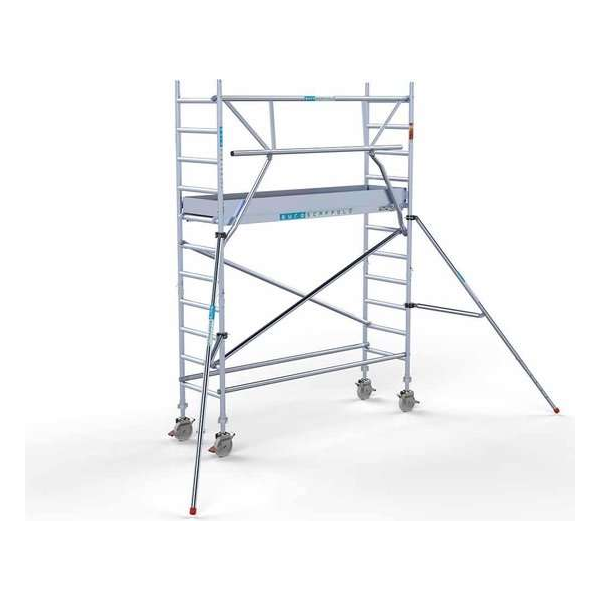 Rolsteiger Standaard 75x250 4,2m werkhoogte + enkele voorloopleuning Rolsteiger Standaard 75x250 4,2m werkhoogte + enkele voorloopleuning