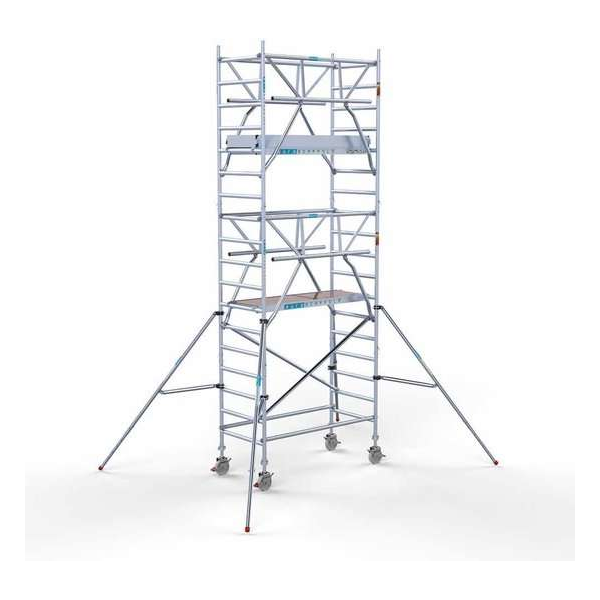 Rolsteiger Standaard 90x190 6,2m werkhoogte carbon vloer + dubbele voorloopleuning Rolsteiger Standaard 90x190 6,2m werkhoogte carbon vloer + dubbele voorloopleuning