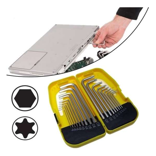 Sleutel torx en inbus set lang sleutelset in stevige doos 18 delig Tools Sleutel torx en inbus set lang sleutelset in stevige doos 18 delig Tools