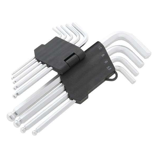 Inbussleutel Set 2mm - 10mm 9-Delig Zilver Inbussleutel Set 2mm - 10mm 9-Delig Zilver