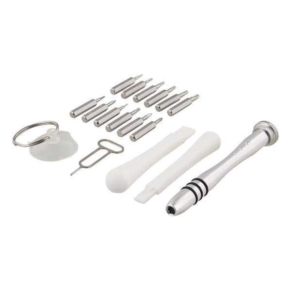 DELTACO VK-50 Smartphone reparatie gereedschap set, lichtmetalen schroevendraaier, zuignap, 17-delig, zwart DELTACO VK-50 Smartphone reparatie gereedschap set, lichtmetalen schroevendraaier, zuignap, 17-delig, zwart