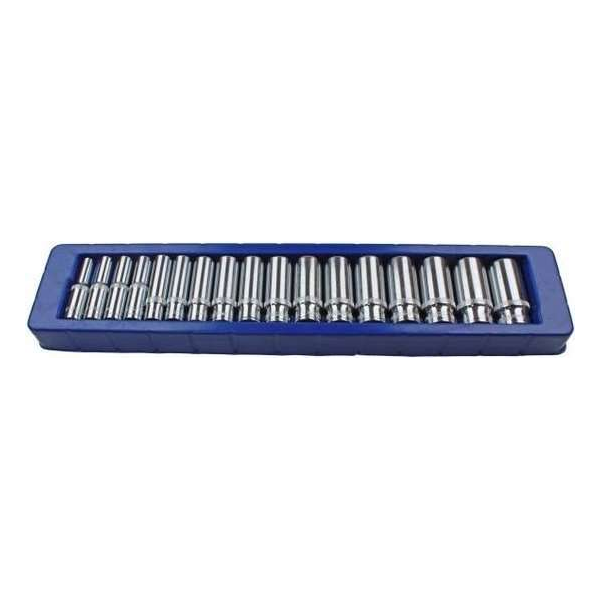 Doppenset diep 6-kant 3/8" 8-24 mm 17-delig Doppenset diep 6-kant 3/8" 8-24 mm 17-delig