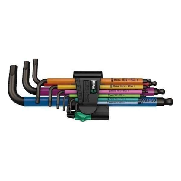 Wera 05073593001 950 SPKL/9 SM N SB 9 Delige Hex-plus multicolour inbussleutel - 1.5-10mm Wera 05073593001 950 SPKL/9 SM N SB 9 Delige Hex-plus multicolour inbussleutel - 1.5-10mm