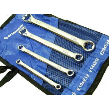 Torx ringsleutel set E6, E8, E10, E12, E14, E18, E20 en E24 chroom vanadium