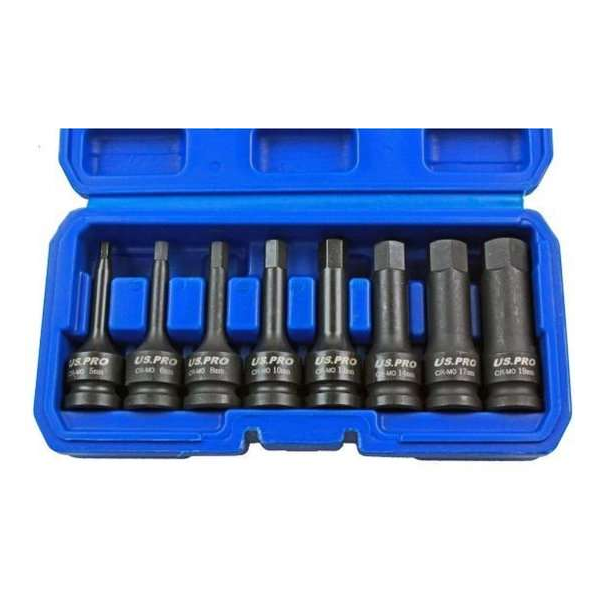 Inbus doppenset kracht/ impact 1/2" 8-delig Inbus doppenset kracht/ impact 1/2" 8-delig