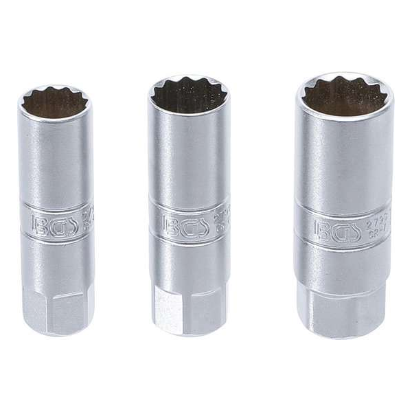 BGS- Bougie Dopsleutel set - Bougiedop maten 14mm - 16mm - 18mm - 12 kant - 3/8 - 3 delige doppen set - BGS6858 BGS- Bougie Dopsleutel set - Bougiedop maten 14mm - 16mm - 18mm - 12 kant - 3/8 - 3 delige doppen set - BGS6858