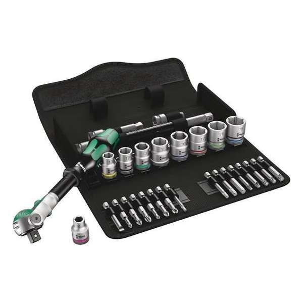 Wera 8100 Sb 6 Zyklop Speed 05004046001 Dopsleutelset Metrisch 3/8 (10 Mm) 29-Delig Wera 8100 Sb 6 Zyklop Speed 05004046001 Dopsleutelset Metrisch 3/8 (10 Mm) 29-Delig