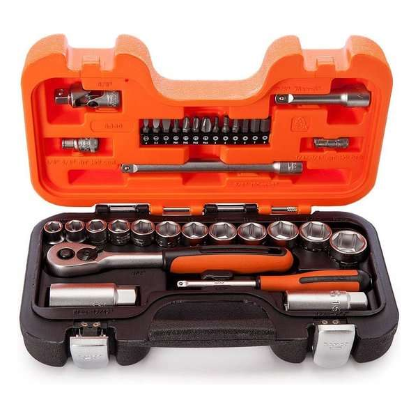 Bahco S330 dopsleutelset 34-delig 1/4 en 3/8 Bahco S330 dopsleutelset 34-delig 1/4 en 3/8