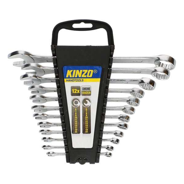 Kinzo Steek- & Ringsleutelset 6 Tot 22 mm 12-delig