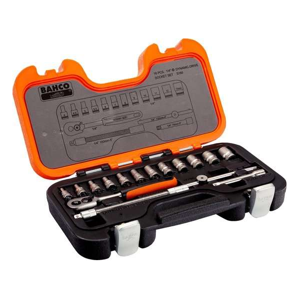Bahco doppenset 1/4", 16-delig Bahco doppenset 1/4", 16-delig