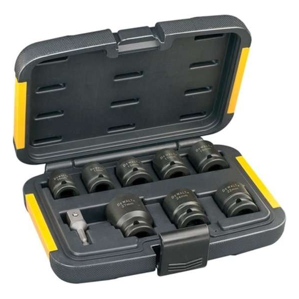 DeWalt DT7507 9 Delige krachtdoppenset in cassette - 1/2" DeWalt DT7507 9 Delige krachtdoppenset in cassette - 1/2"