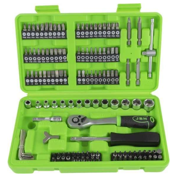 JBM TOOLS | 130 STUKS DOPPEN EN BITS SET JBM TOOLS | 130 STUKS DOPPEN EN BITS SET