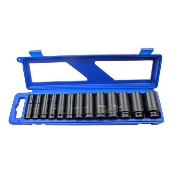 Krachtdoppenset diep 6-kant 1/2" SAE engelse maatvoering 13-delig Krachtdoppenset diep 6-kant 1/2" SAE engelse maatvoering 13-delig