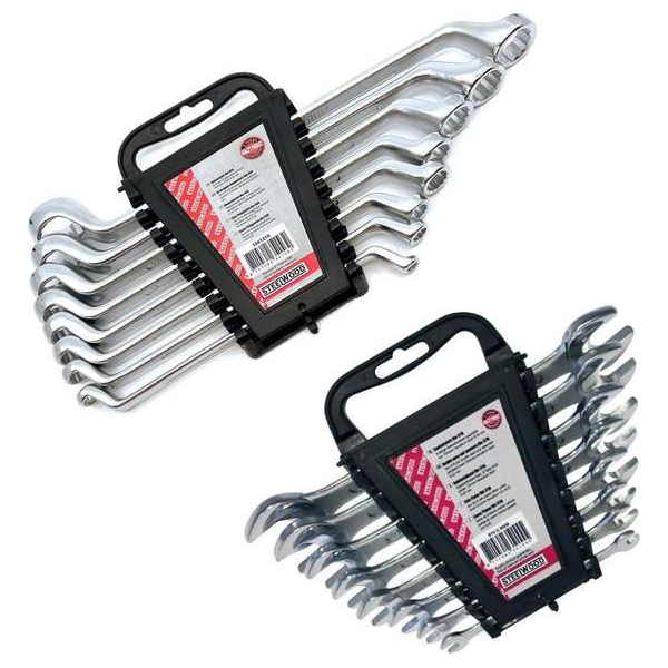 Steelwood Set Ringsleutels + Set Steeksleutels - 16 delig - Voordeelset Steelwood Set Ringsleutels + Set Steeksleutels - 16 delig - Voordeelset