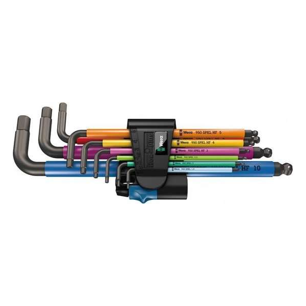 Wera 950 SPKL/9 SM HF 9 Delige Hex-plus multicolour inbussleutelset - 1,5-10mm Wera 950 SPKL/9 SM HF 9 Delige Hex-plus multicolour inbussleutelset - 1,5-10mm