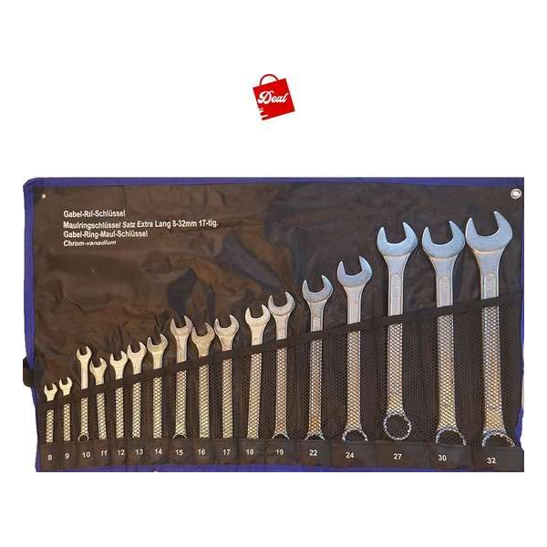 Deal Tools Ring-Steeksleutelset 8-32mm | 17 Delig Deal Tools Ring-Steeksleutelset 8-32mm | 17 Delig