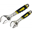 Set Baco sleutel moersleutel soft grip 10" 250mm & 12"/ 300mm gehard staal tot 35mm