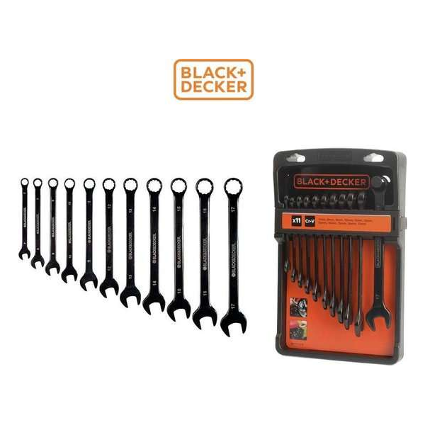 Black+Decker Ring-steeksleutelset - 11-delig BDHT0-71618N Black+Decker Ring-steeksleutelset - 11-delig BDHT0-71618N