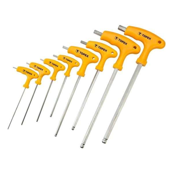 Inbus sleutel set T-grip 8 delig lang Inbus sleutel set T-grip 8 delig lang