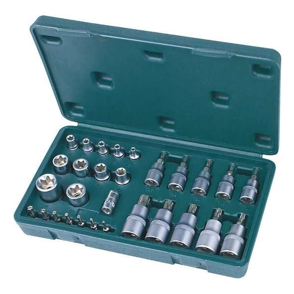 Brüder Mannesmann Torx bit- en doppenset 29-delig 189/29 Brüder Mannesmann Torx bit- en doppenset 29-delig 189/29