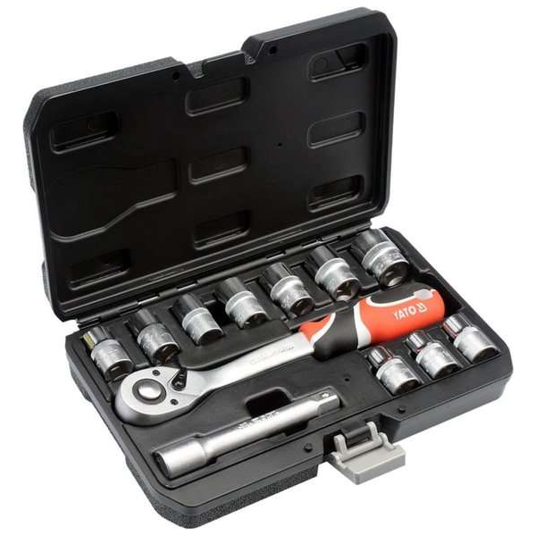 YATO Ratel dopsleutel set 12-delig YT-38671 YATO Ratel dopsleutel set 12-delig YT-38671