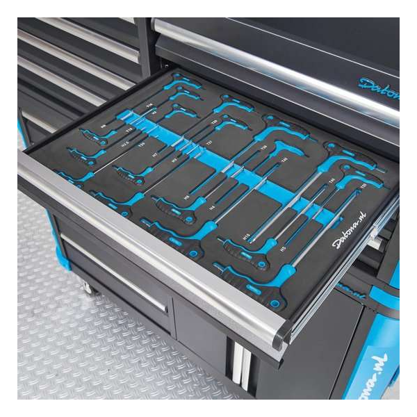 Datona® - Inbus- en Torxsleutel Set - 18-delige - Met T-greep - PRO Softmodule - Anti Slip - Ergonomisch Handvat - Blauw Datona® - Inbus- en Torxsleutel Set - 18-delige - Met T-greep - PRO Softmodule - Anti Slip - Ergonomisch Handvat - Blauw
