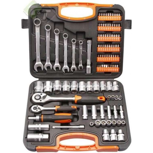 Gereedschap set, Ratel set, 104 dlg, Doppenset, Gereedschapskoffer, Jober