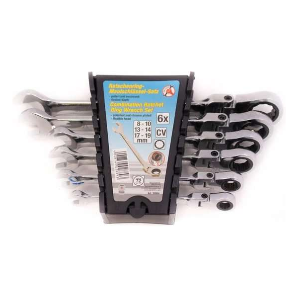Ringratelsleutelset/ steek ringratelsleutel 6-delig BGS 30004 Ringratelsleutelset/ steek ringratelsleutel 6-delig BGS 30004