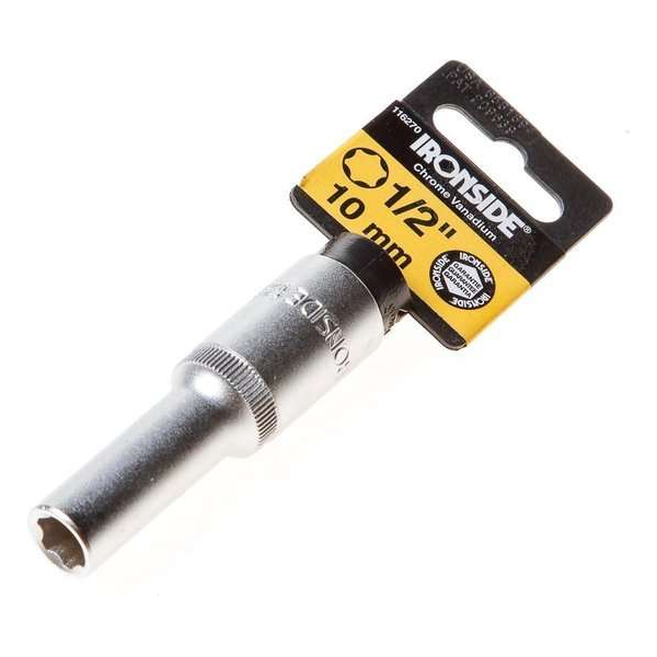 Ironside Dop verlengd 1/2" 10mm" (Prijs per stuk) Ironside Dop verlengd 1/2" 10mm" (Prijs per stuk)