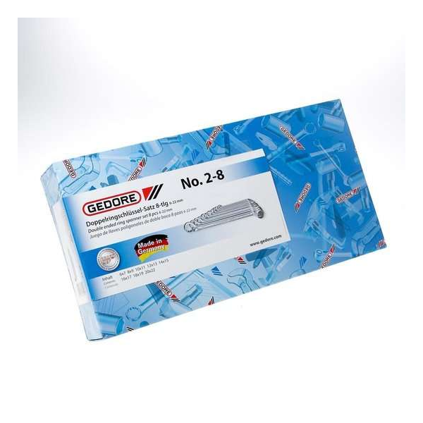 Gedore Ringsleutelset 2-8 6-22mm 8Dlg Gedore Ringsleutelset 2-8 6-22mm 8Dlg
