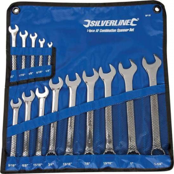Silverline Steekringsleutel Set 1/4 t/m 1-1/4" - 14 Delig