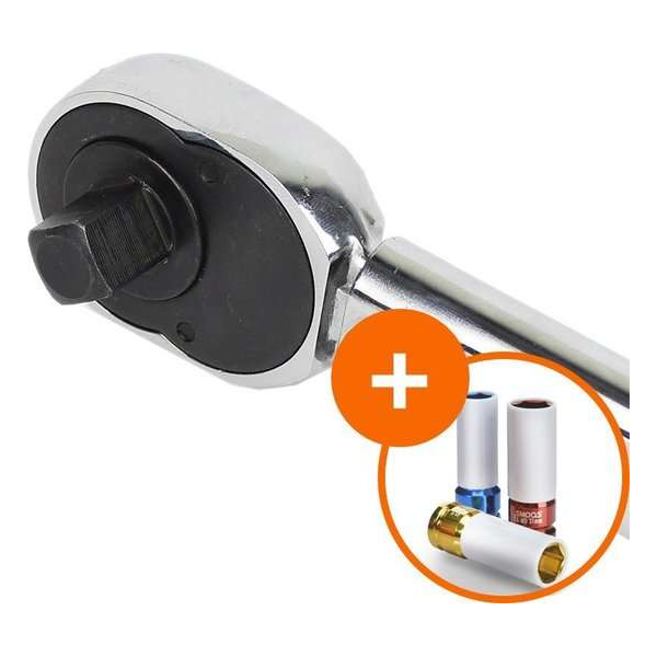 Smoos® Momentsleutel 1/2 opname 40-210 Nm + Teflon doppenset