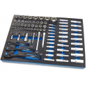 81 Delige Doppenset INCH Maten met Ratels in Carbon Foam inlay voor Gereedschapswagen