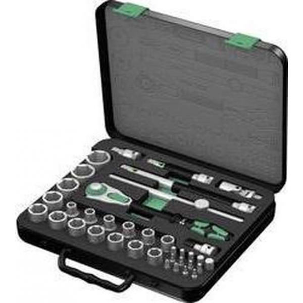 Wera 8100 SC 2 Zyklop 05003645001 Dopsleutelset Metrisch 1/2 (12.5 mm) 37-delig Wera 8100 SC 2 Zyklop 05003645001 Dopsleutelset Metrisch 1/2 (12.5 mm) 37-delig