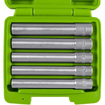 JBM 3/8" Doppenset zeskant/inbus extra lang | 8 - 14 mm | 5-delig