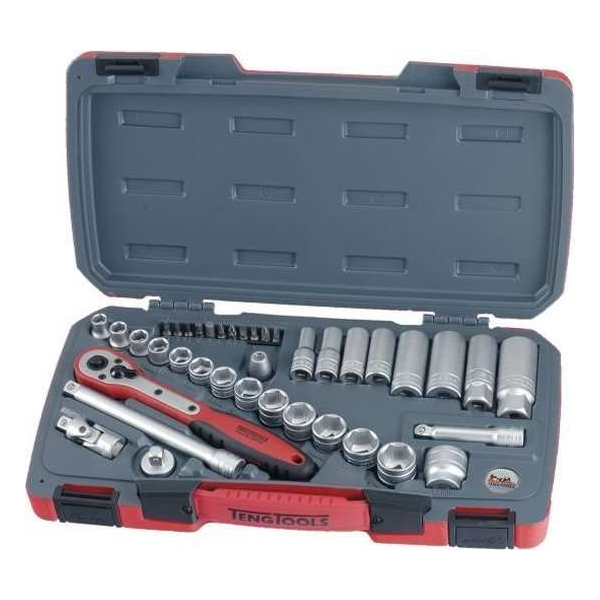 Teng Tools T3839 39 delige doppenset - 3/8" Teng Tools T3839 39 delige doppenset - 3/8"