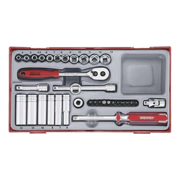 TengTools TT1435 Doppenset 1/4 Tc-tray 35dlg. TengTools TT1435 Doppenset 1/4 Tc-tray 35dlg.