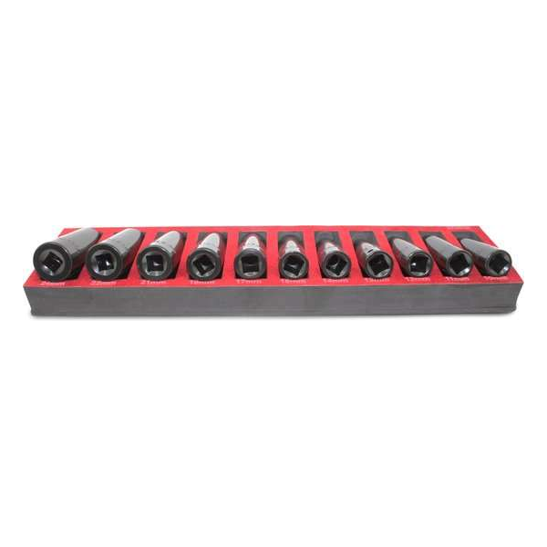 Benson Slagmoerdoppenset 1/2" - 10 t/m 24 mm. Benson Slagmoerdoppenset 1/2" - 10 t/m 24 mm.