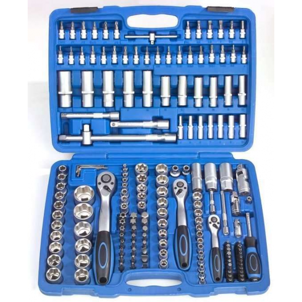 Westfalia Socket set, 1/4, 3/8  + 1/2 aandrijving, 171-delig