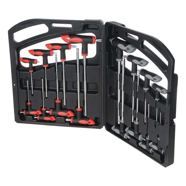 Silverline Dopsleutel Set met T-Handvat - 16 Delig