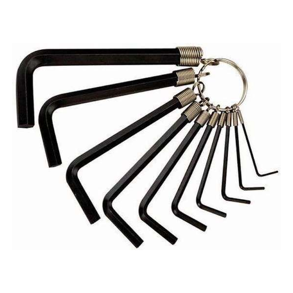 Inbussleutelset op ring 10-delig 1.5-10mm Inbussleutelset op ring 10-delig 1.5-10mm