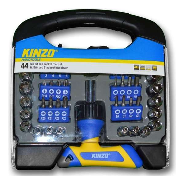 Kinzo 44-delige Bit & Dopsleutelset Kinzo 44-delige Bit & Dopsleutelset