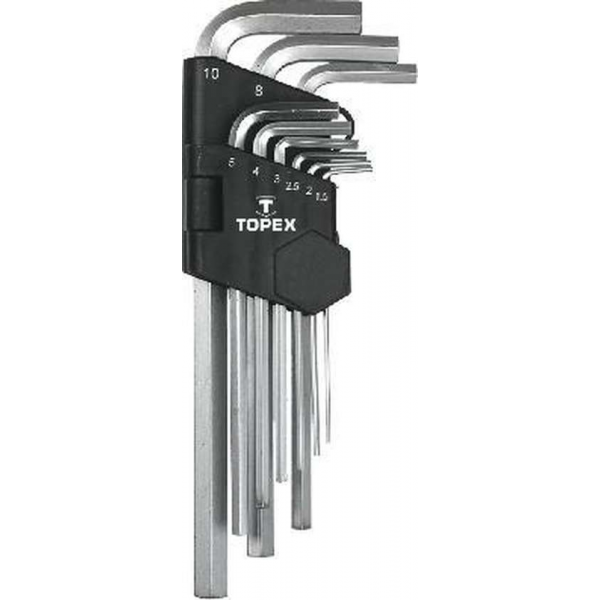 Inbusset Lang 1,5-10mm, CrV Staal Inbusset Lang 1,5-10mm, CrV Staal