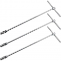 Smoos® T-sleutel 13 mm met cardangewricht - 3 stuks -RVS - Zilver