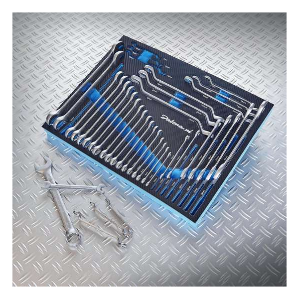 Datona® - Ring Steeksleutelset - 36-delige - In Softmodule - Chroom Vanadium - Blauw Datona® - Ring Steeksleutelset - 36-delige - In Softmodule - Chroom Vanadium - Blauw
