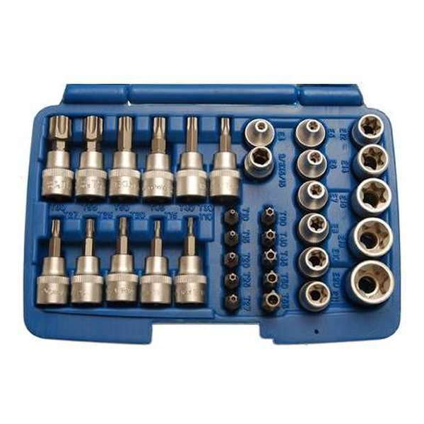 Torx bit-/ doppenset 3/8" 34 delig BGS 5021 Torx bit-/ doppenset 3/8" 34 delig BGS 5021